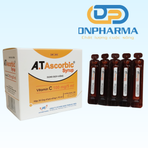 A.T Ascorbic Syrup 100mg bổ sung vitamin C, điều trị bệnh scorbut