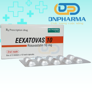 Eexatovas 10 được dùng để điều trị hỗ trợ cho bệnh nhân tăng cholesterol máu 