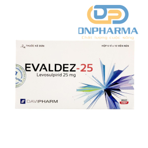 Evaldez-25 chứa Levosulpirid 25mg được sử dụng điều trị chứng khó tiêu, nôn, chướng bụng, ợ hơi.